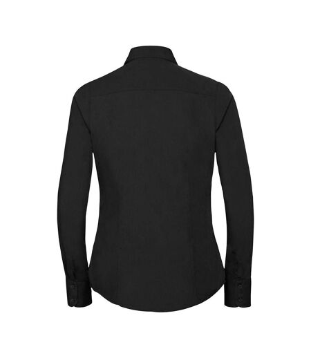 Collection Chemisier À Manches Longues En Popeline Femme Noir Russell