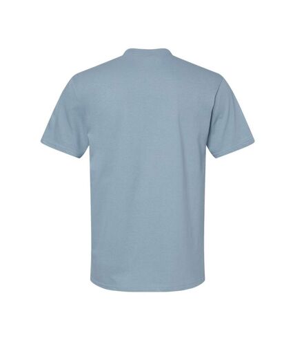 Unisex adult softstyle midweight t-shirt stone blue Gildan