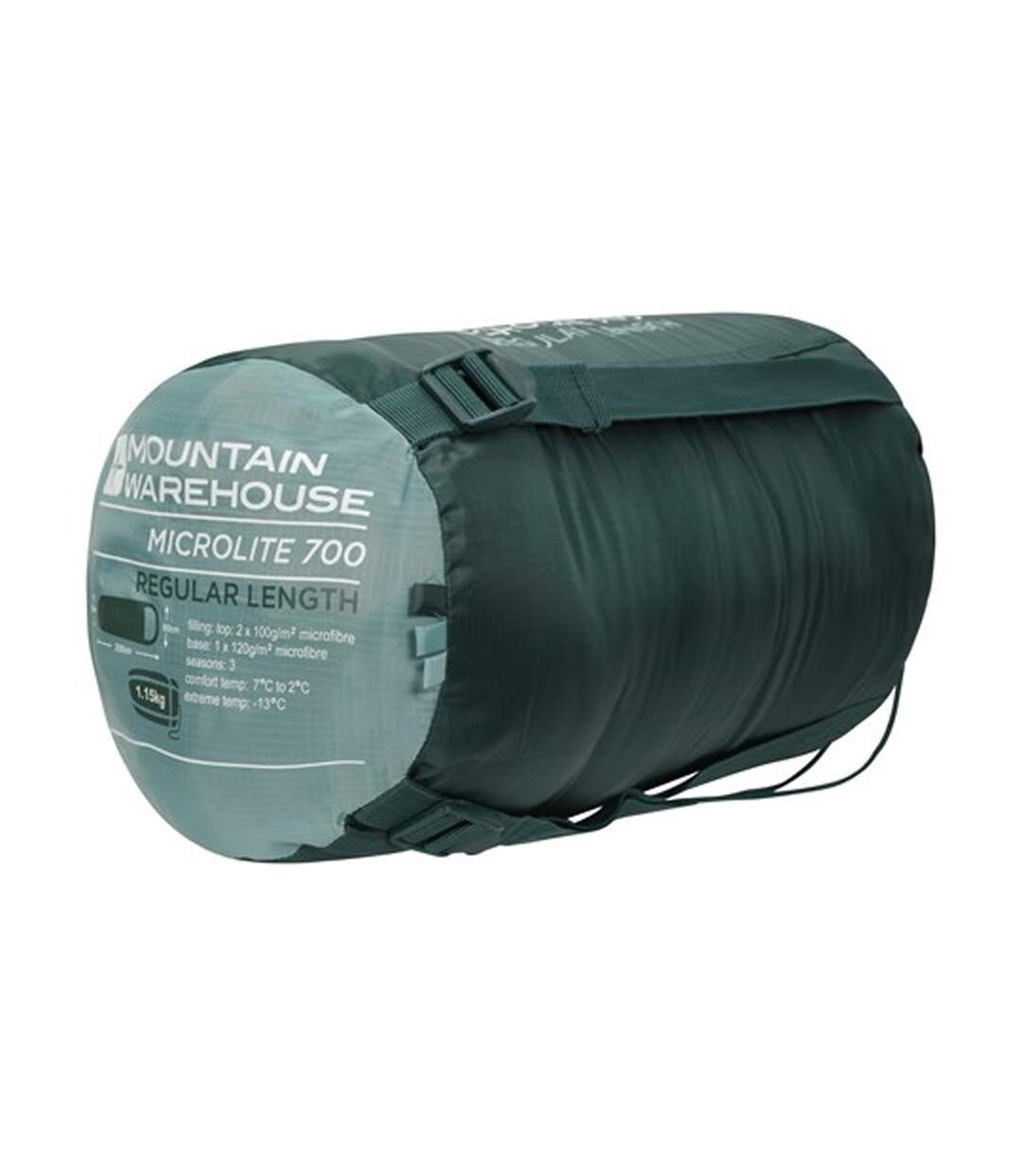 Microlite 700 215cm Mid Season Mummy Sleeping Bag One Size Teal Mountain Warehouse-4