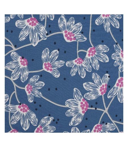 Jupe Mi-longue Motif/style Fleurs Sauvages Femme Bleu Rose Lazy Jacks