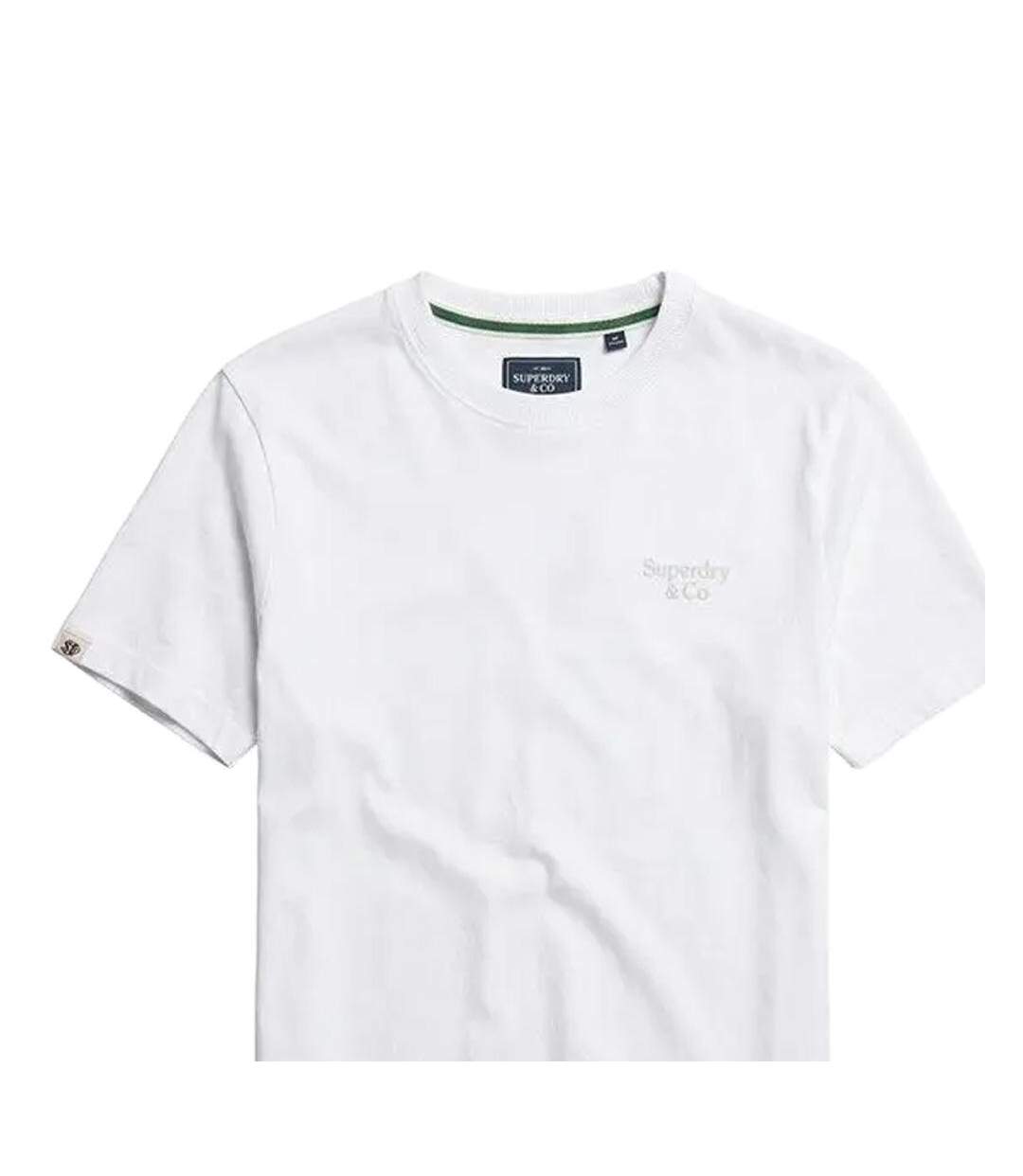 T-Shirt blanc homme superdry essential serif-2