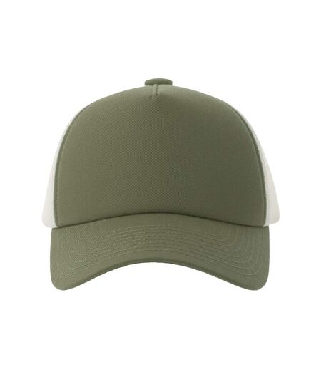 Casquette Trucker Motif/style 5 Panneaux Record-s Adulte Olive Atlantis Headwear