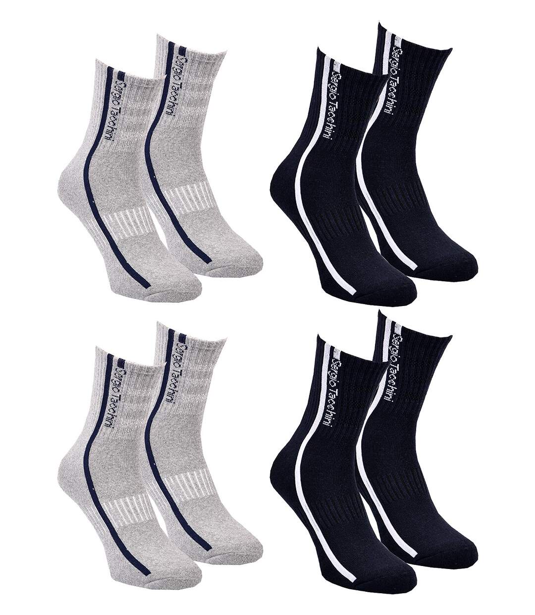 Chaussettes QUARTER SERGIO TACCHINI Lot de 4 Paires PREMIUM 2387 QUARTER ASS-2