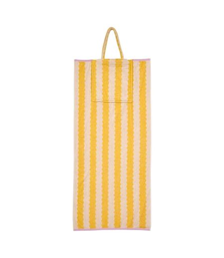 Serviette de Plage Avec Sac Intégré Poolside 70x150cm Jaune