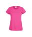 Womens/Ladies Value Fitted Short Sleeve Casual T-Shirt (Hot Pink) - UTBC3901