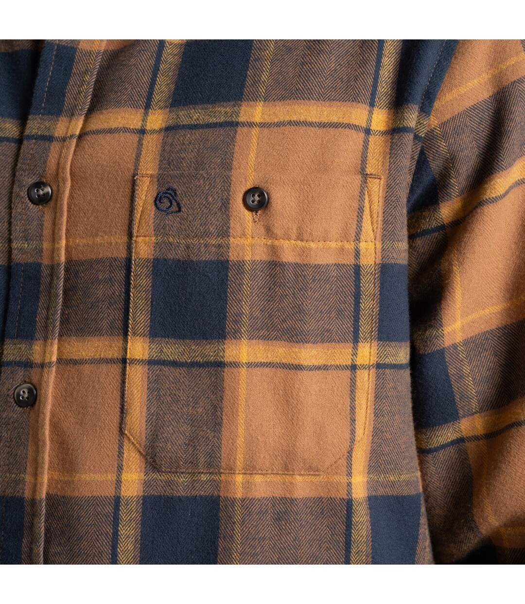 Chemise Manches Longues Motif/style À Carreaux Gable Homme Marron Clair À Carreaux Craghoppers-4