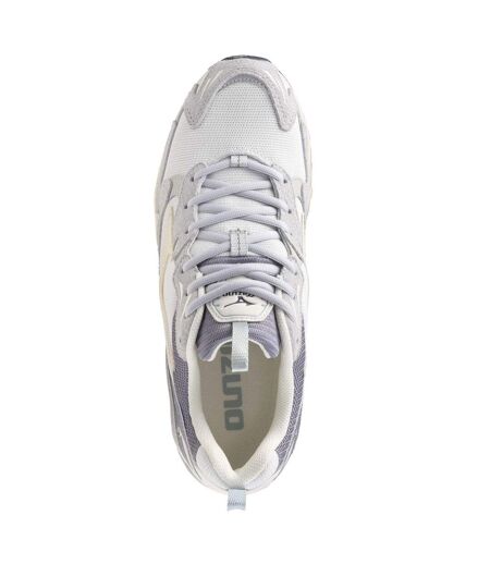 Mens Wave Rider 10 Sportstyle Leather Trainers Grey Mizuno