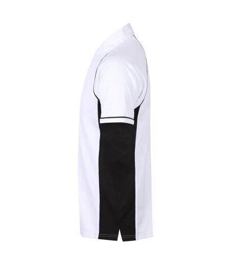 Polo sport à manches courtes homme blanc/noir Finden & Hales