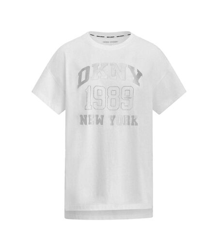 T-shirt Motif/style Scintillant Femme Blanc DKNY