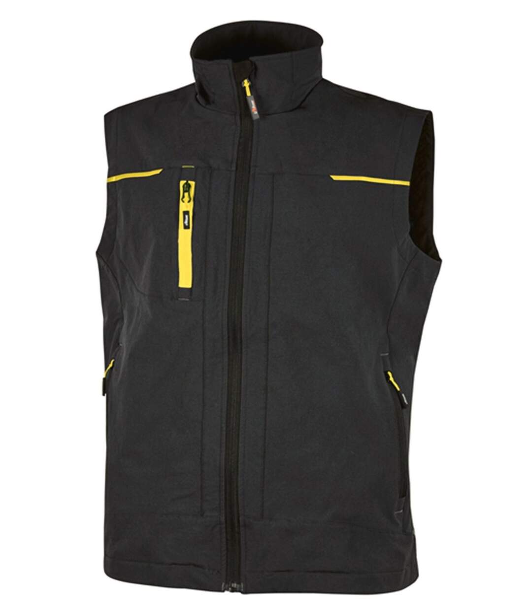 Gilet sans manches - Homme - UPPE181 - noir carbon et jaune-2