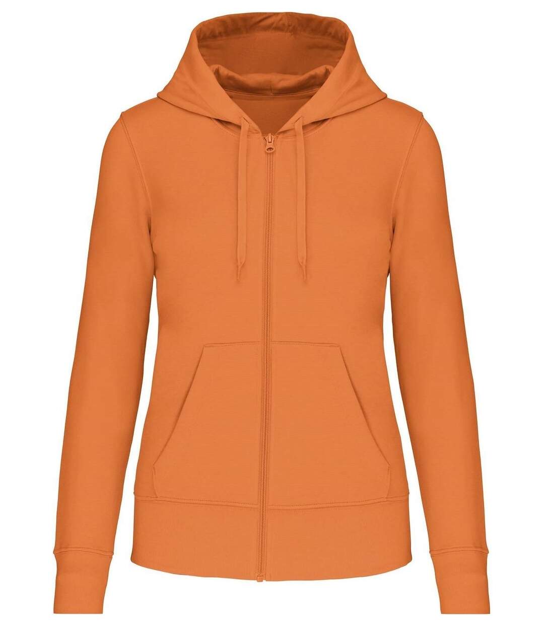 Sweat à capuche zippé écoresponsable - femme - K4031 - orange