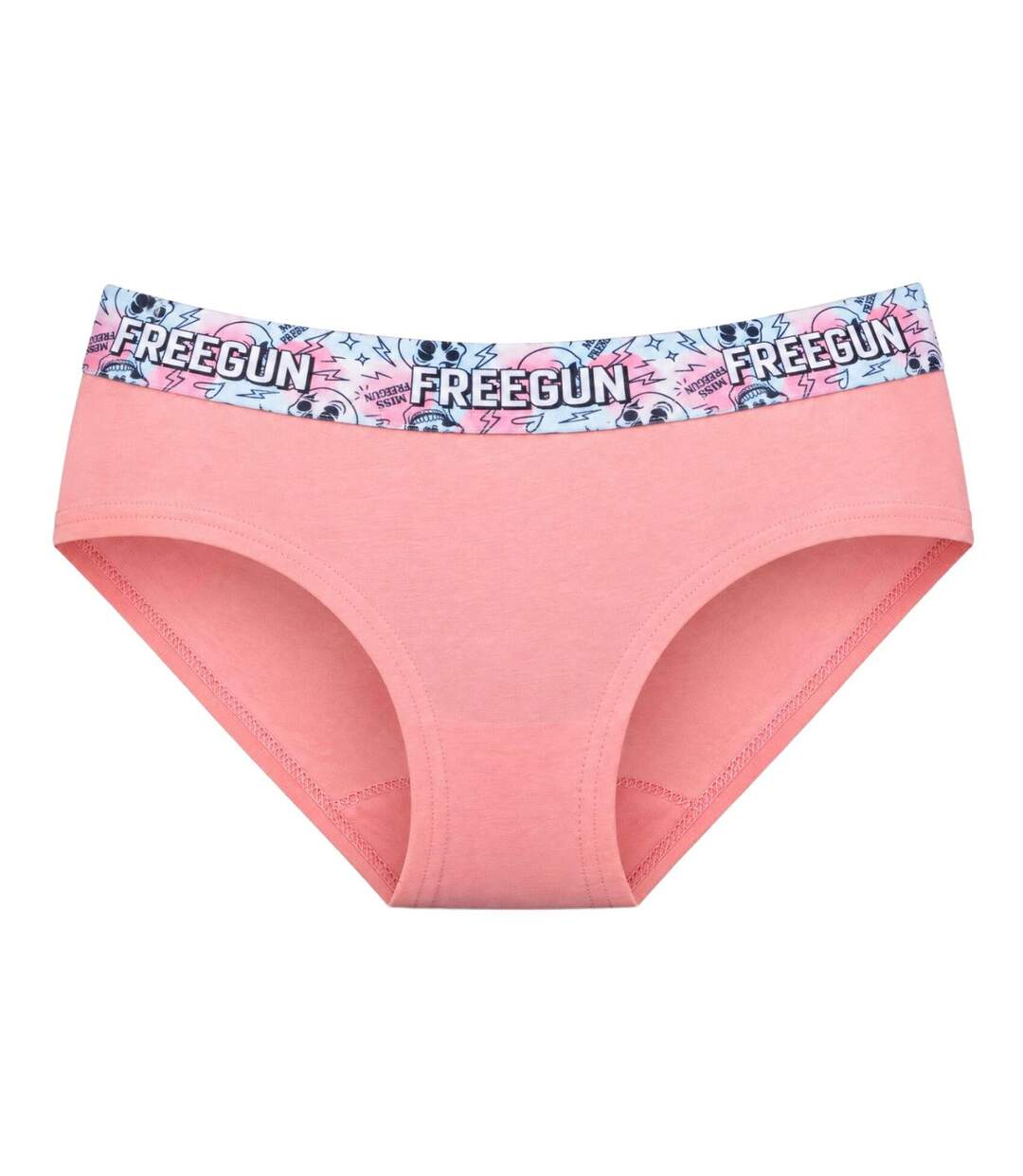 Lot  3 culottes femme en coton uni et ceinture imprimée Freegun-3