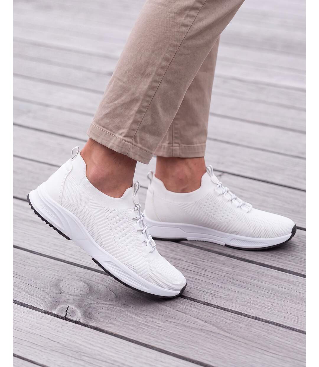 Isotoner Baskets homme slip on avec lacets, semelle mémoire de forme-2