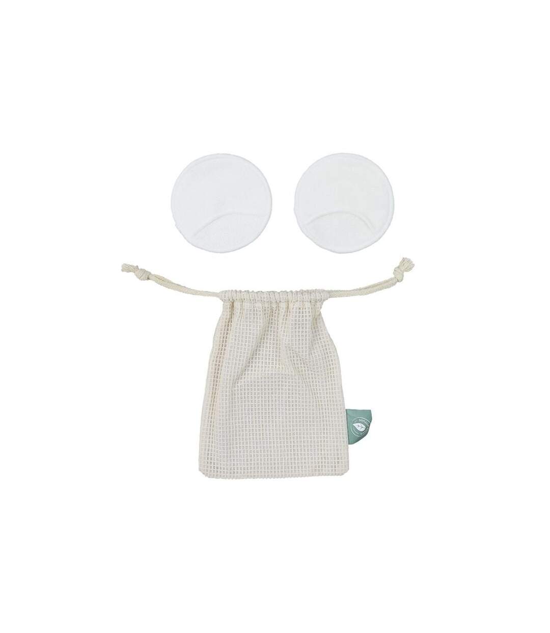 Lot de 2 Disques Démaquillant Lavable 15cm Naturel-1