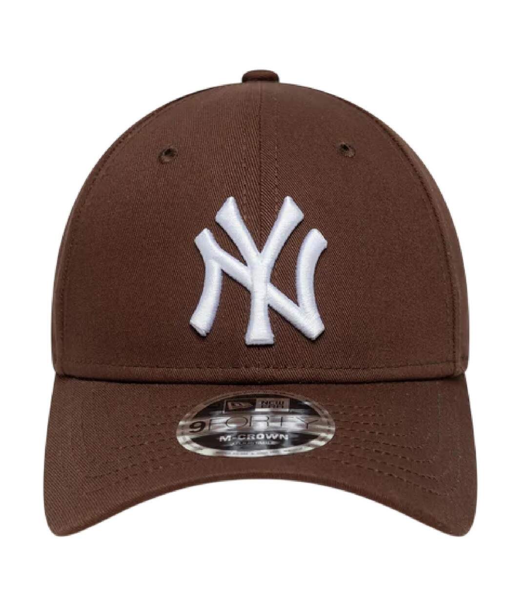 Embroidered Logo Adjustable Baseball Cap Brown White New Era-3