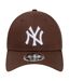 Embroidered Logo Adjustable Baseball Cap Brown White New Era-3