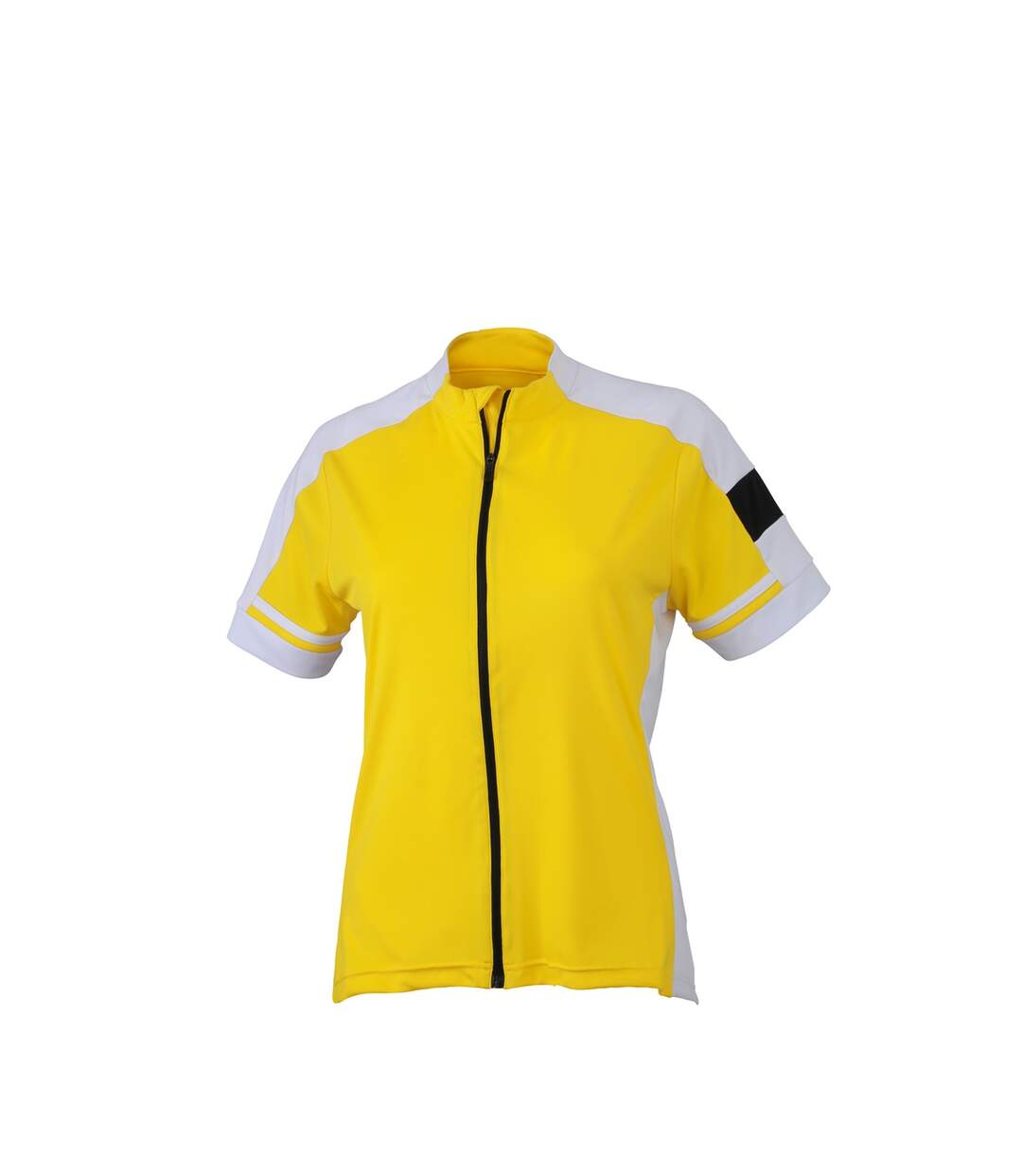 maillot cycliste zippé FEMME JN453 - jaune-2