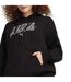 Womens/ladies Logo Overhead Hoodie  Black Puma-4