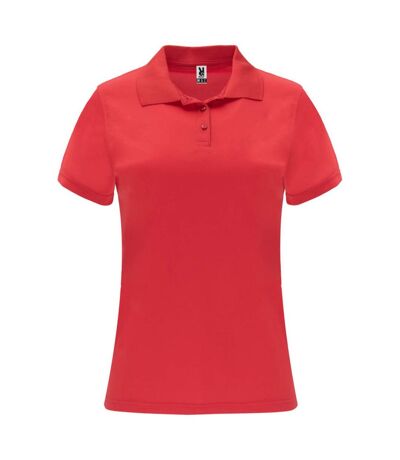 Womens/ladies Monzha Short-sleeved Sports Polo Shirt Red Roly