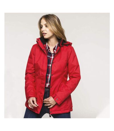 Womens/ladies Parka Jacket Red Kariban