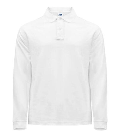 Polo manches longues - Homme - JK215 - blanc