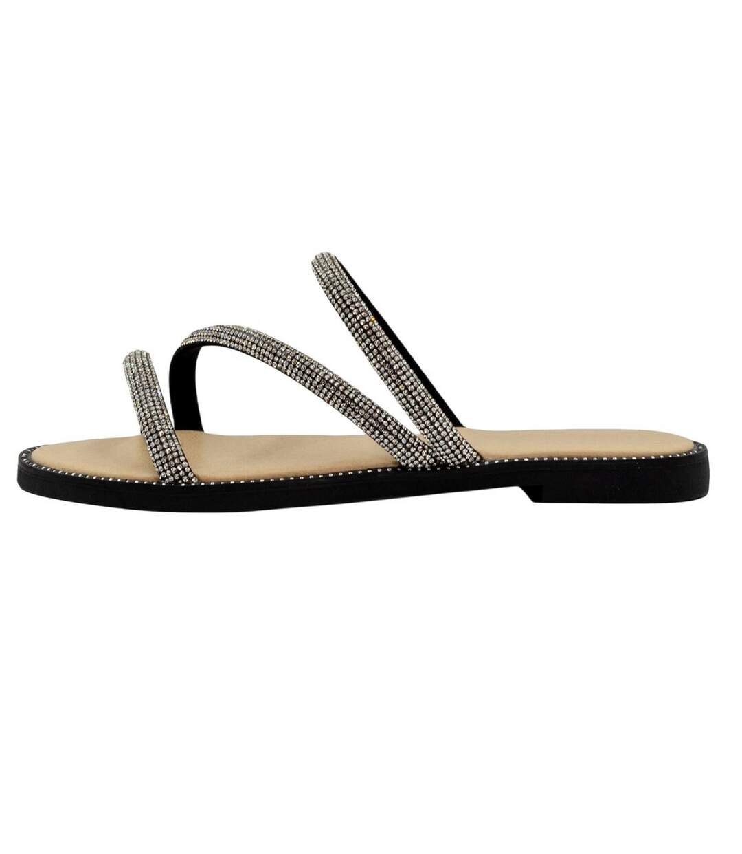 Sandales Motif/style Brillant Femme Noir Where´s That From-2
