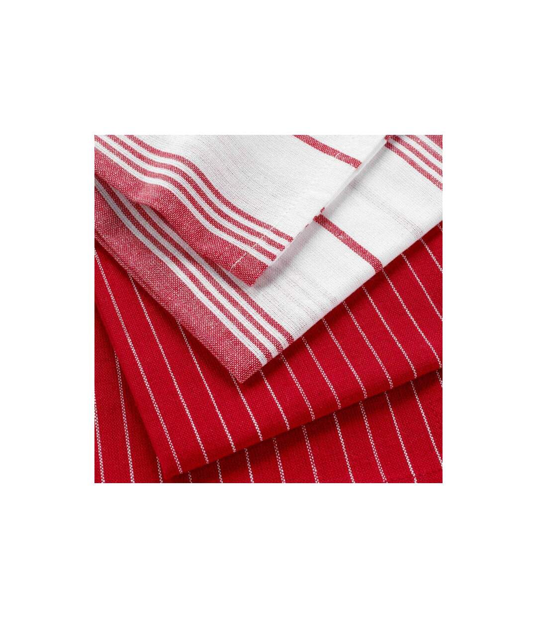 Lot de 2 Torchons Suzette 50x70cm Rouge-2