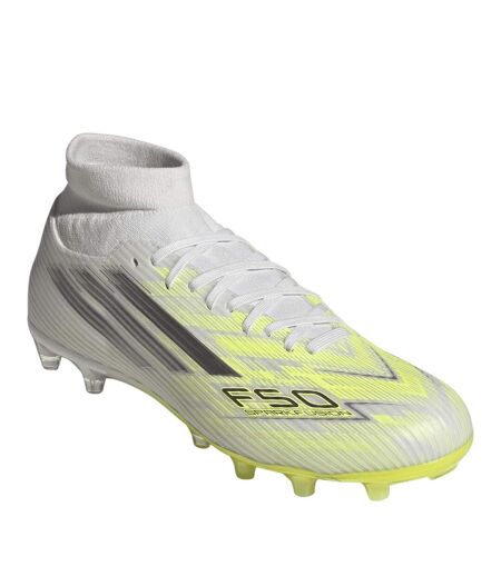 Chaussures De Foot Pour Terrain Ferme Motif/style À Rayures F50 Femme Blanc Adidas