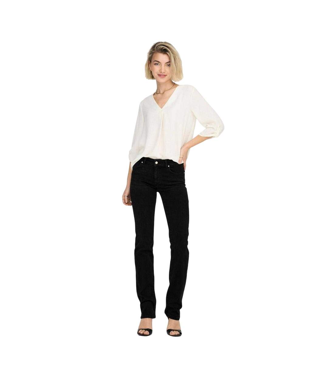 Jean Femme Noir Délavé Only-1