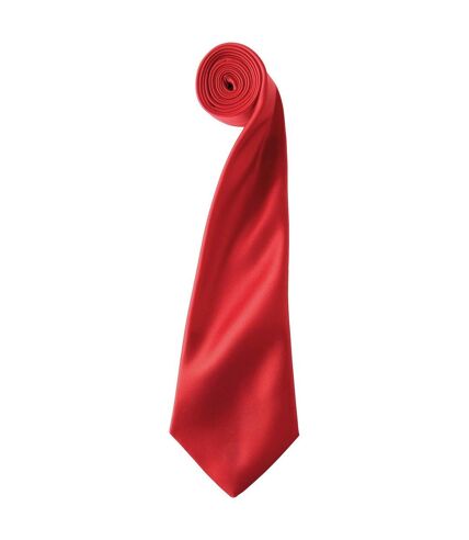 Premier Unisex Adult Colours Satin Tie (Red) (One Size) - UTPC6853