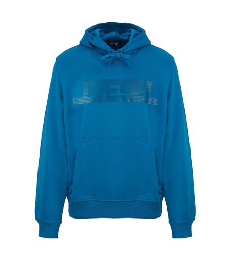 Sweat À Capuche Motif/style Logo Monochrome Homme Bleu Saphir Diesel