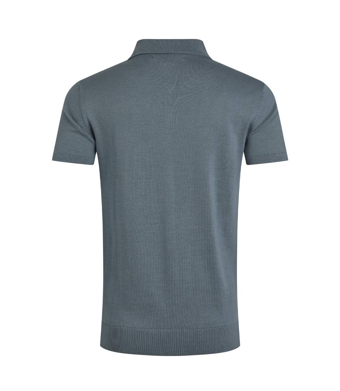 Mens quentin knitted short-sleeved polo shirt blue mirage Weird Fish-2