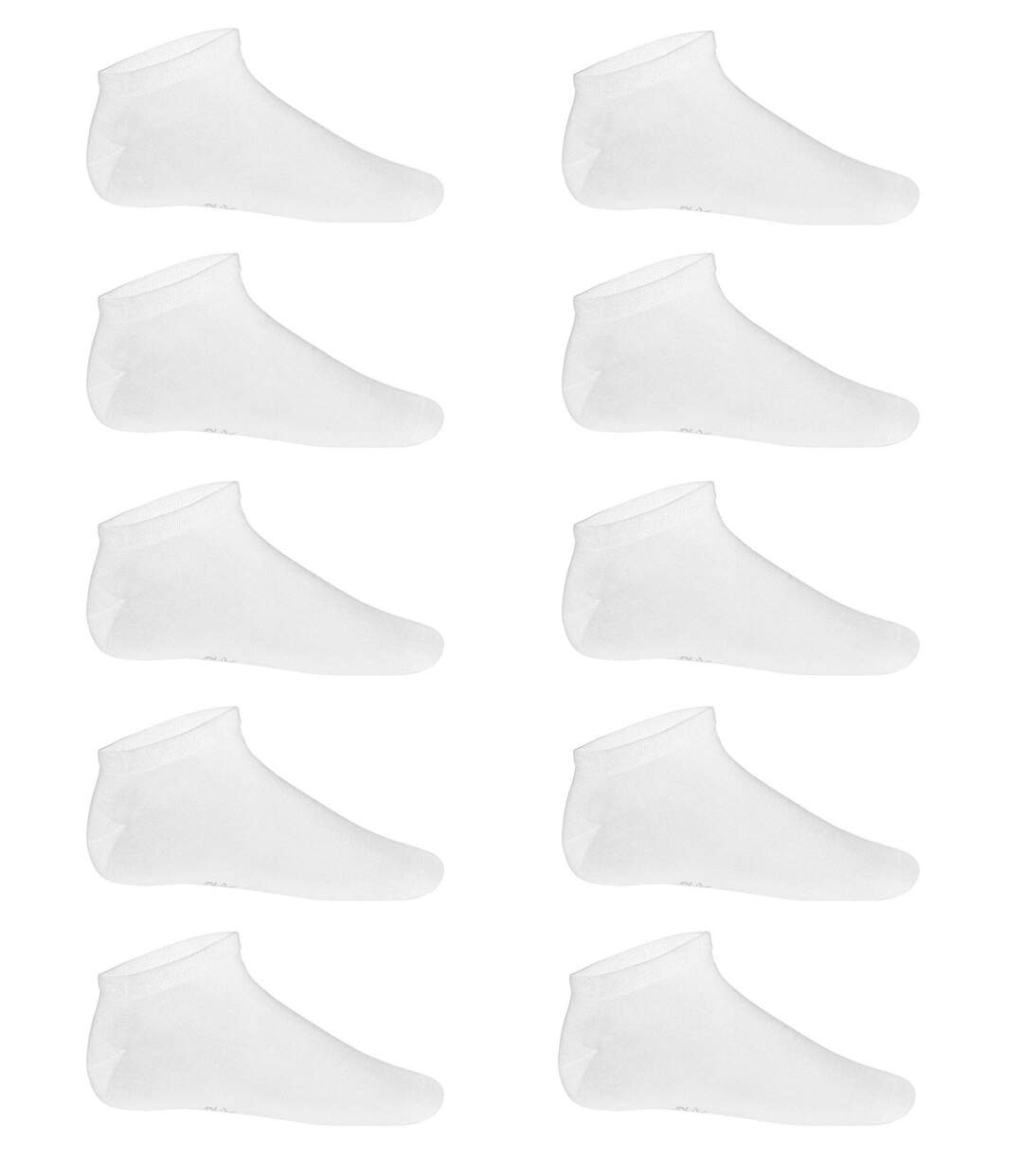 Lot 10 Paires de socquettes invisibles - PA037 - blanc-2