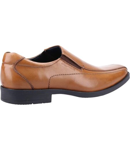 Hush Puppies Mens Brody Leather Shoes (Tan) - UTFS8018