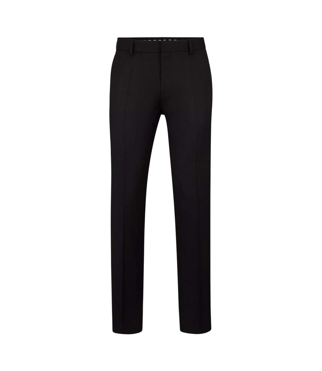 Mens Virgin Wool Trousers Black Boss-2