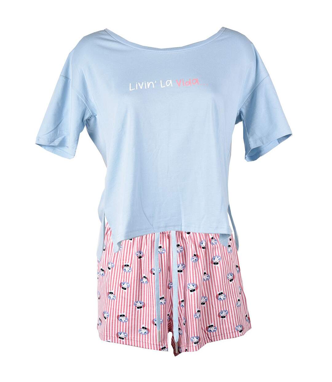 Pyjama Court Femme LITTLE UNICORN LINE MC03 Bleu