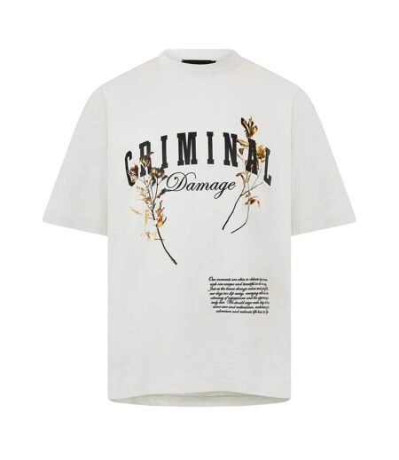 T-shirt Gift Of Life Homme Beige Gris Criminal Damage