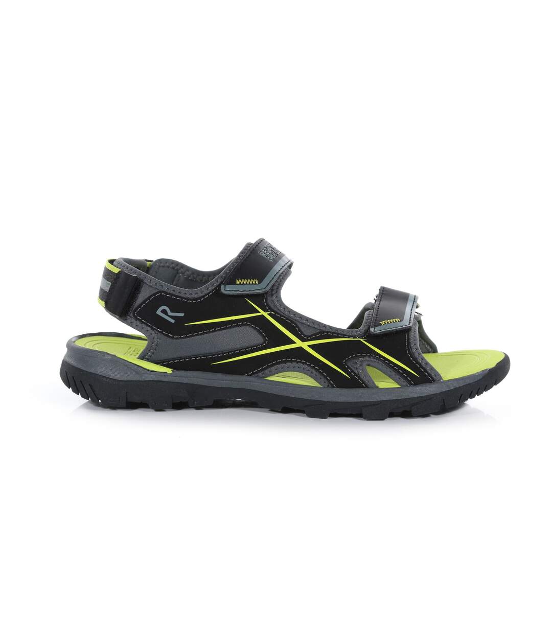 Sandales kota drift homme noir / vert kaki clair Regatta-3