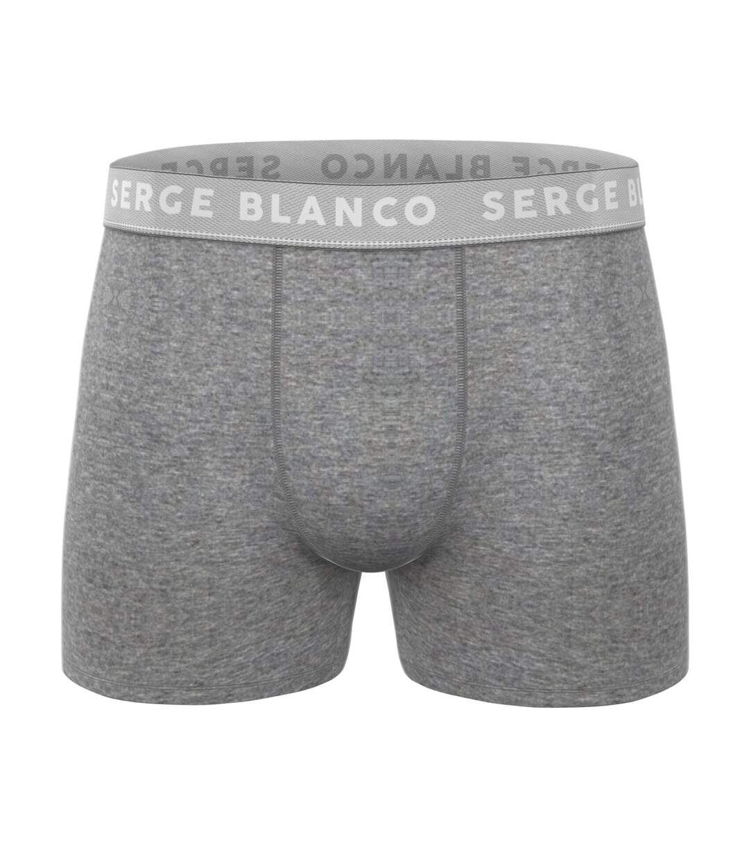 Lot de 3 boxers homme en coton uni Premium Serge Blanco-5
