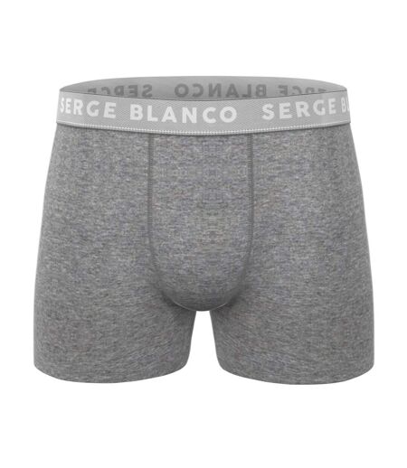 Lot de 3 boxers homme en coton uni Premium Serge Blanco