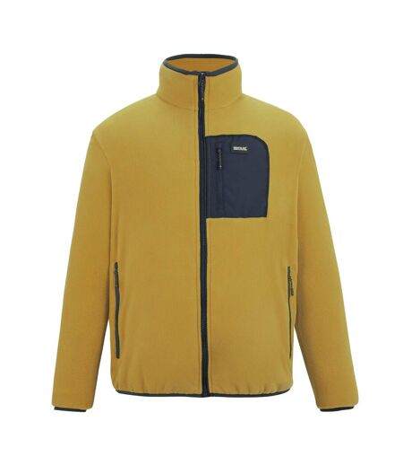 Mens Frankie Full Zip Fleece Jacket Wood Brown Navy Regatta