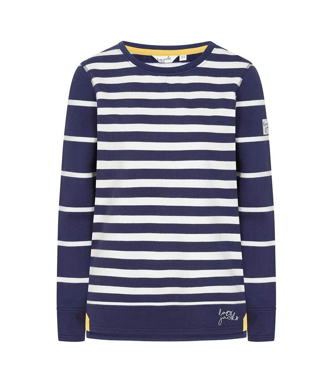 Sweat Motif/style Rayé Femme Lilas Foncé Lazy Jacks-1