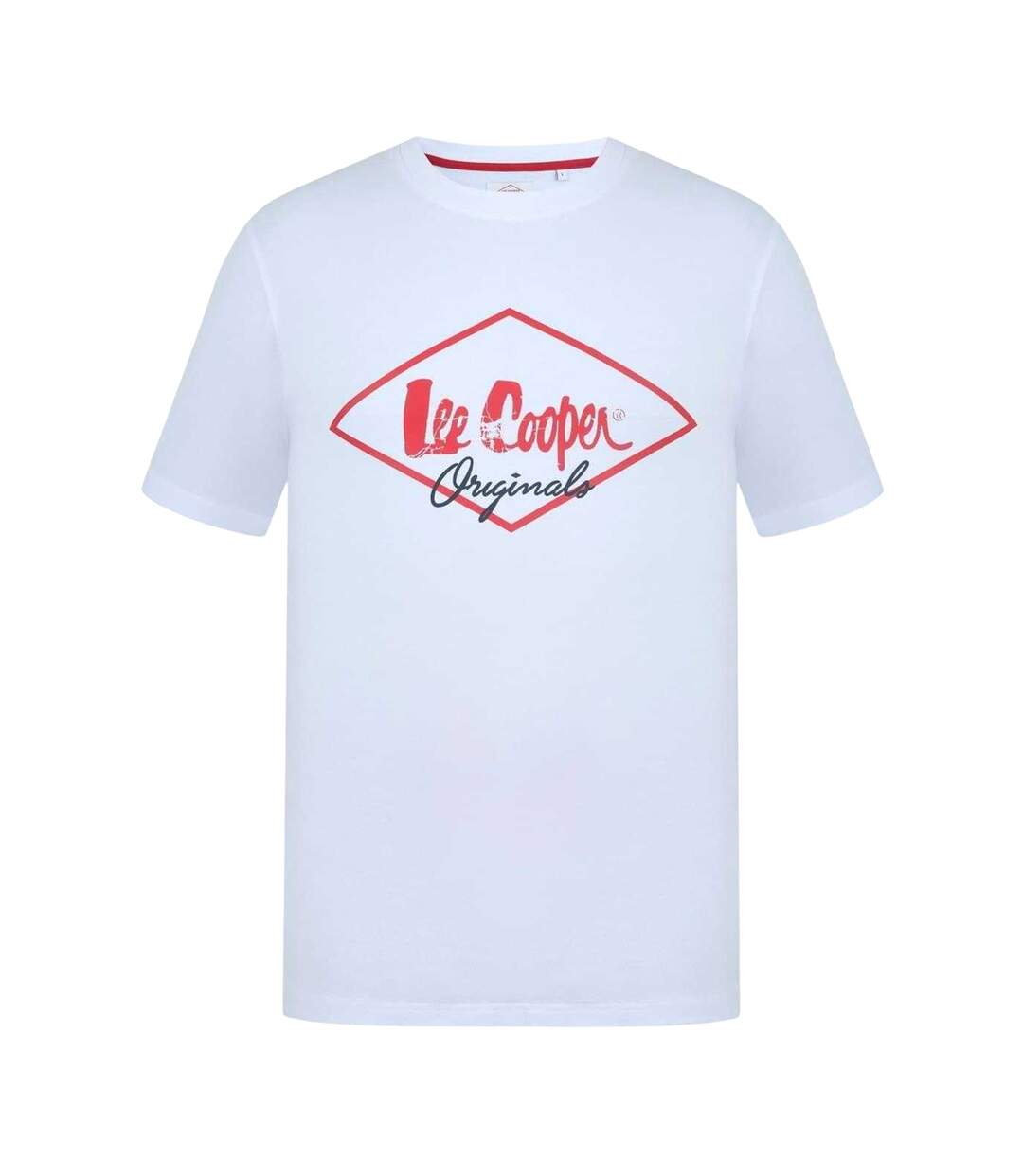 Mens Originals Logo T-shirt White Lee Cooper-1