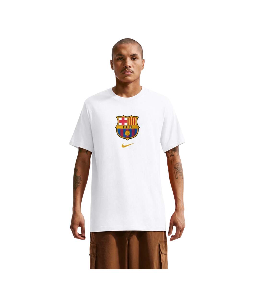Mens Fc Barcelona T-shirt White Nike-2