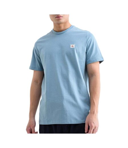 Lot de 2 t-shirts gris/bleu homme calvin klein jeans ss badge