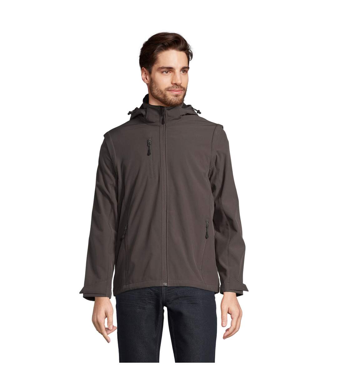 Veste Softshell Falcon Adulte Gris Charbon Uni SOLS-1