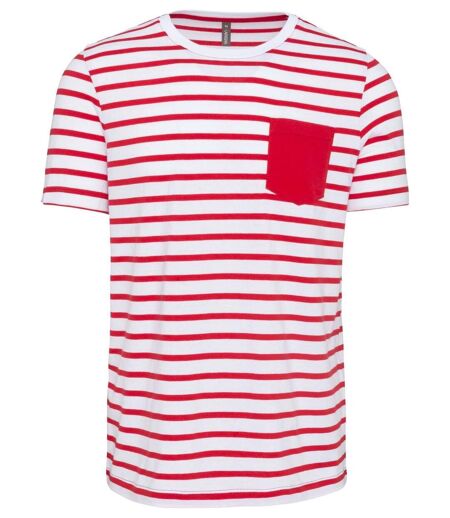 T-shirt manches courtes marin - K378 - rouge - homme