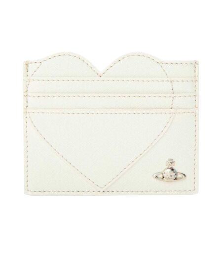 Heart Leather Card Holder One Size Off White Vivienne Westwood