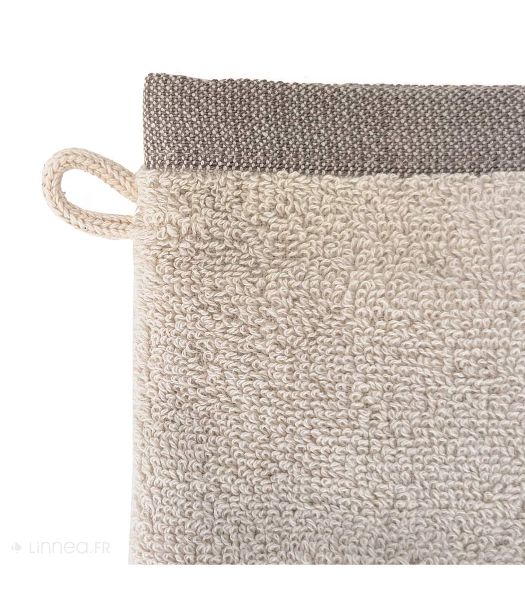 Gant de toilette absorbant coton FEUILLE-3