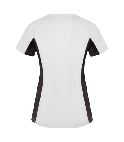 T-shirt shanghai femme blanc / anthracite Roly